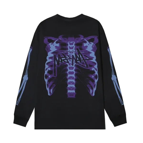 Stüssy X-Ray Ribcage Long Sleeve T-Shirt Black - 1