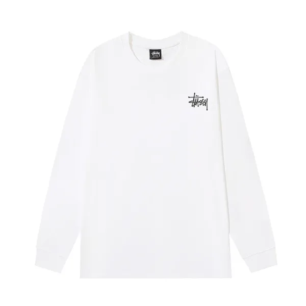 Stüssy Small Logo Long Sleeve T-Shirt White - 1