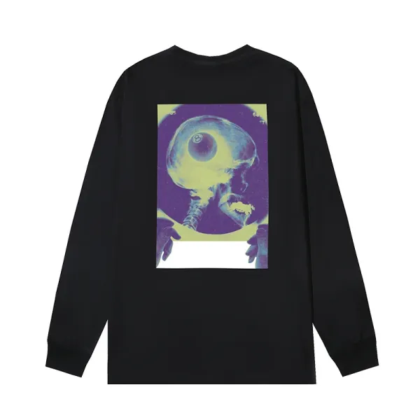 Design Graphic Long-Sleeve T-Shirt Black - 1
