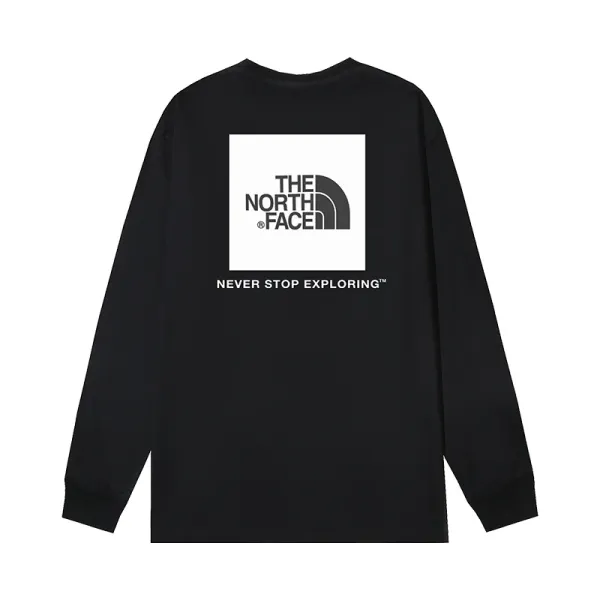 The North Face Box Logo Long Sleeve T-Shirt Black - 1