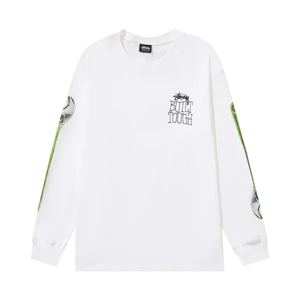 Stüssy Built Tough White Long-Sleeve T-Shirt - 1