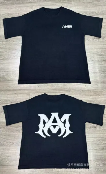 Amiri Knit Logo T-Shirt Black - 1