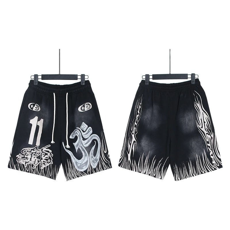 Hell Star Wash Print Casual Short-Sleeve Shorts Set photo 3