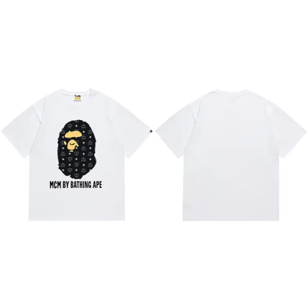 A Bathing Ape ABC Camo Ape Head Purple T-Shirt - 9