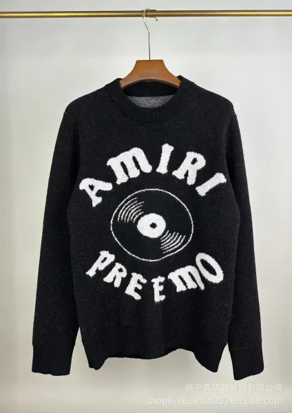 Amiri Vinyl Record Knit Sweater Black - 1