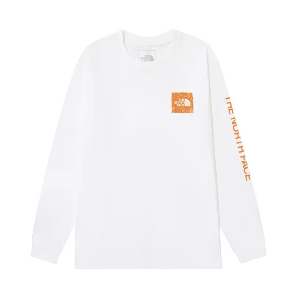 The North Face Box Logo Long Sleeve T-Shirt White - 1