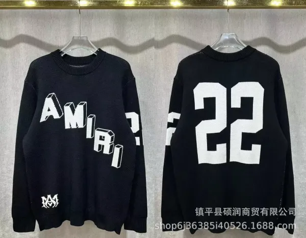 Amiri 3D Logo Knit Sweater Black - 1