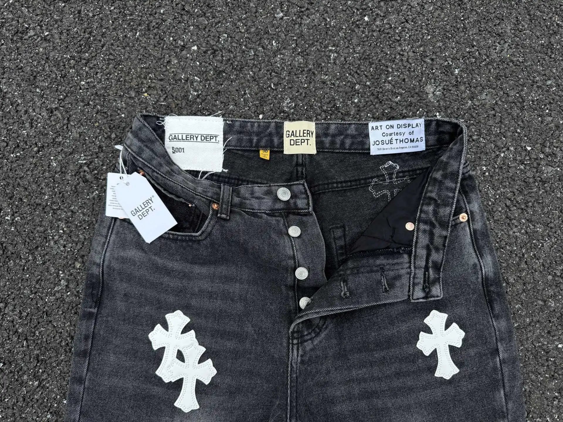 Off-White x Denim Patchwork Flared Jeans Multicolor - 16