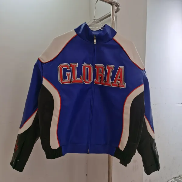 Gloria x Unknown Designer Bold Colorblock Leather Jacket - 1