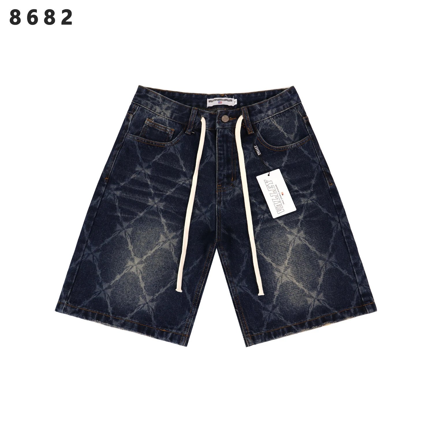 Washed Denim Shorts