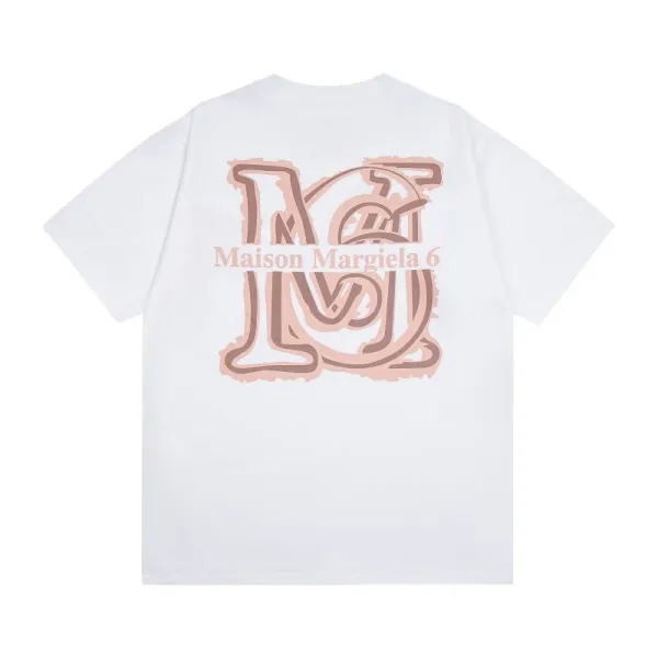 Maison Margiela 6 Logo Print White T-Shirt - 1