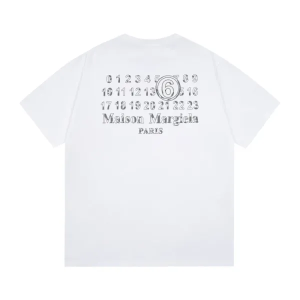 Maison Margiela Number 6 Print White T-Shirt - 1