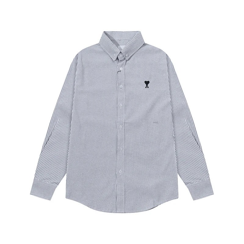 Small Heart Embroidered Oxford Casual Shirt