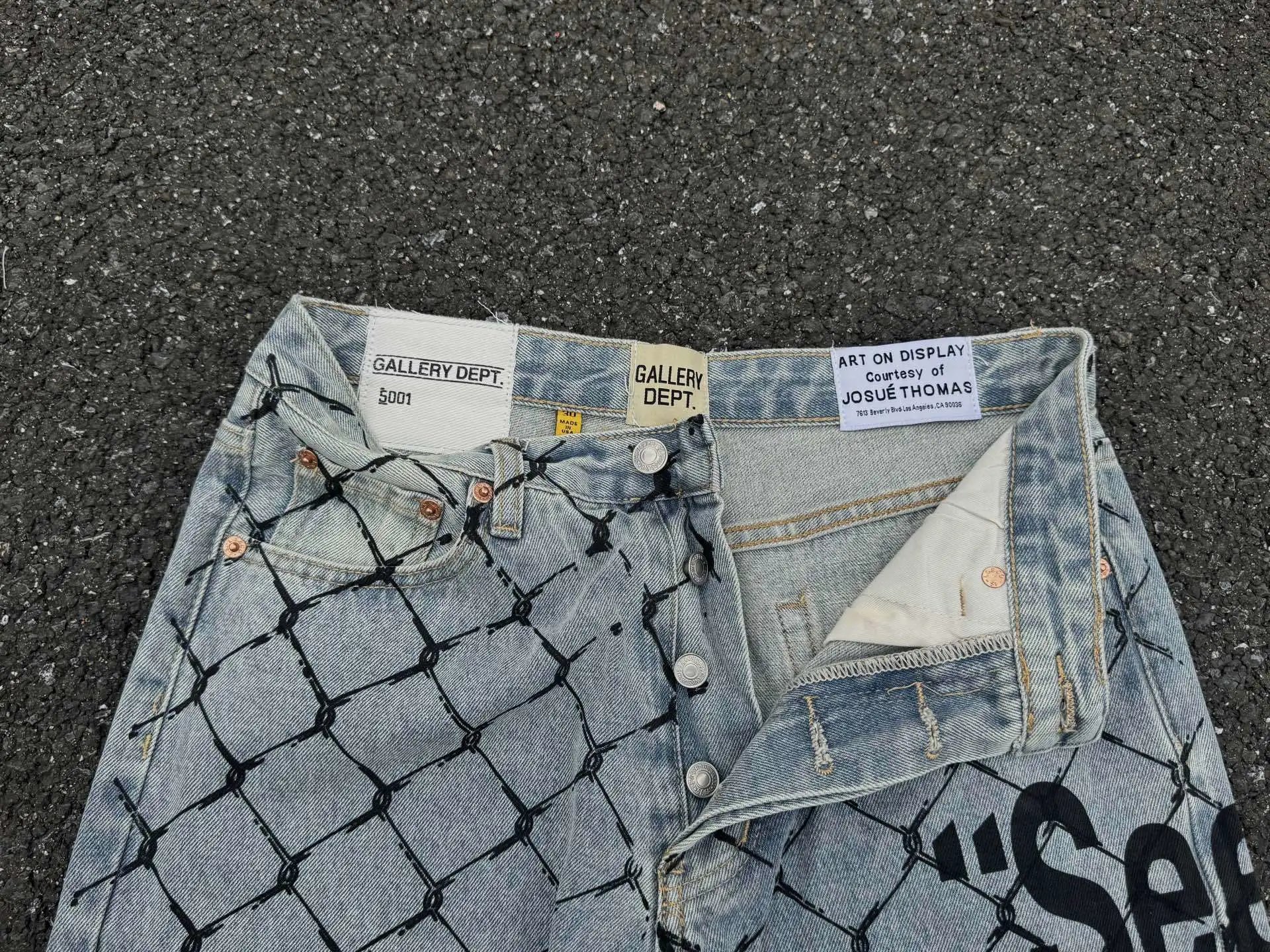 Off-White x Denim Patchwork Flared Jeans Multicolor - 13