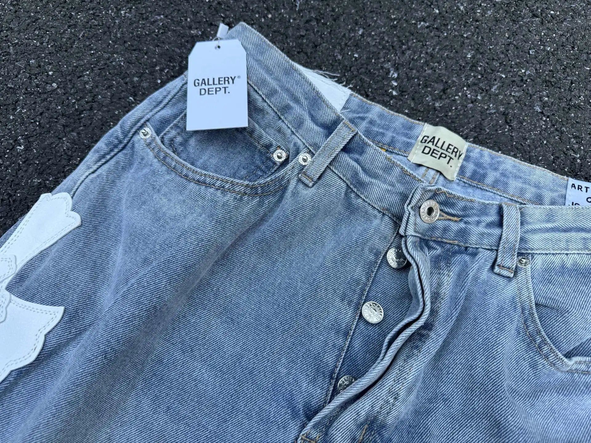 Off-White x Denim Patchwork Flared Jeans Multicolor - 22