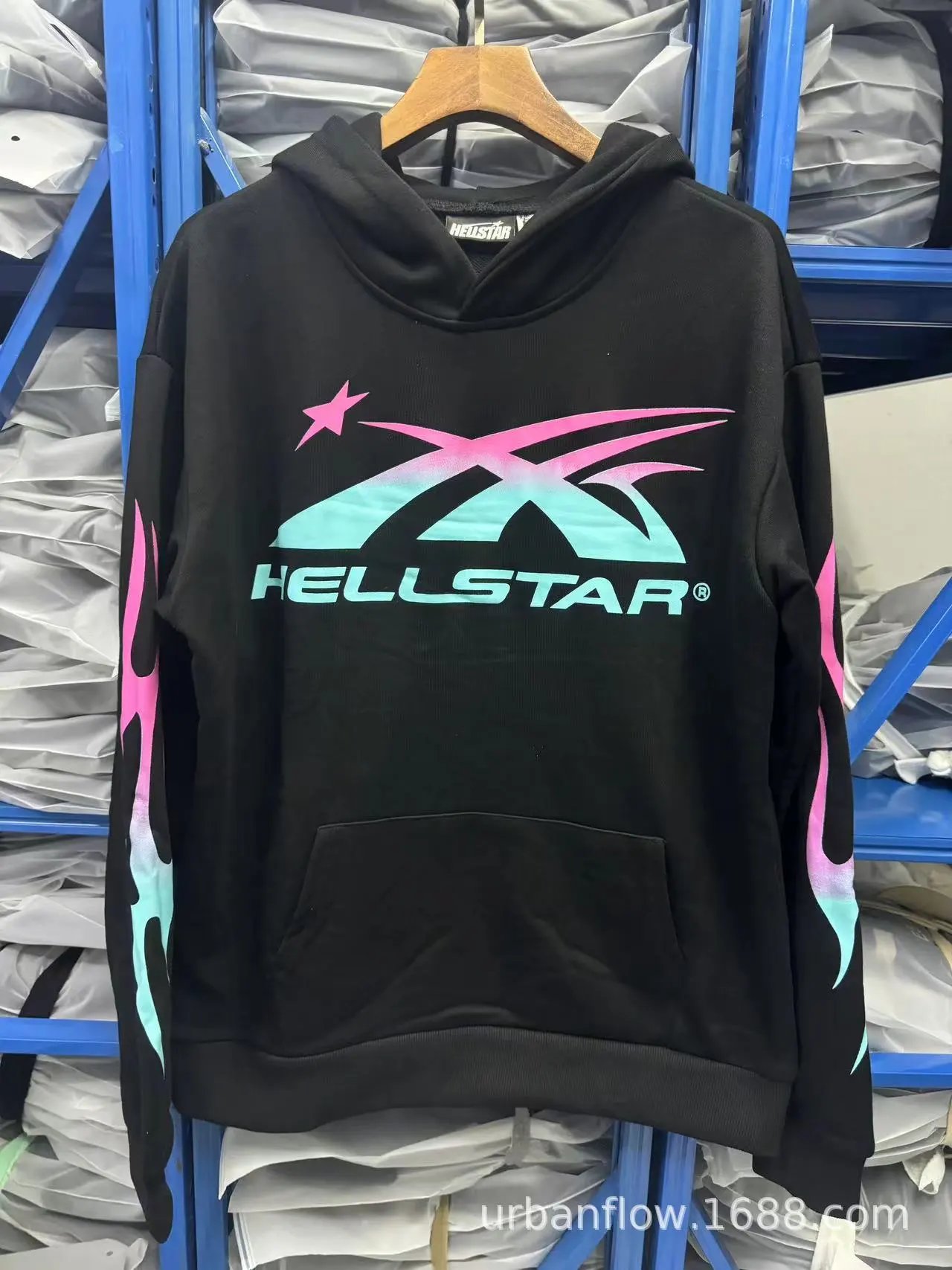 Hellstar Star Flame Black Hoodie - 14