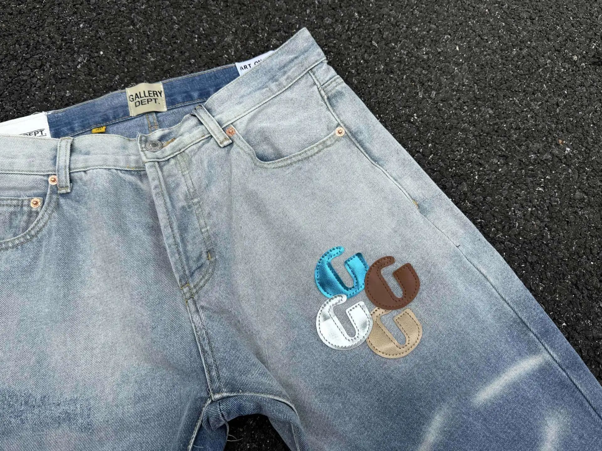 Off-White x Denim Patchwork Flared Jeans Multicolor - 25