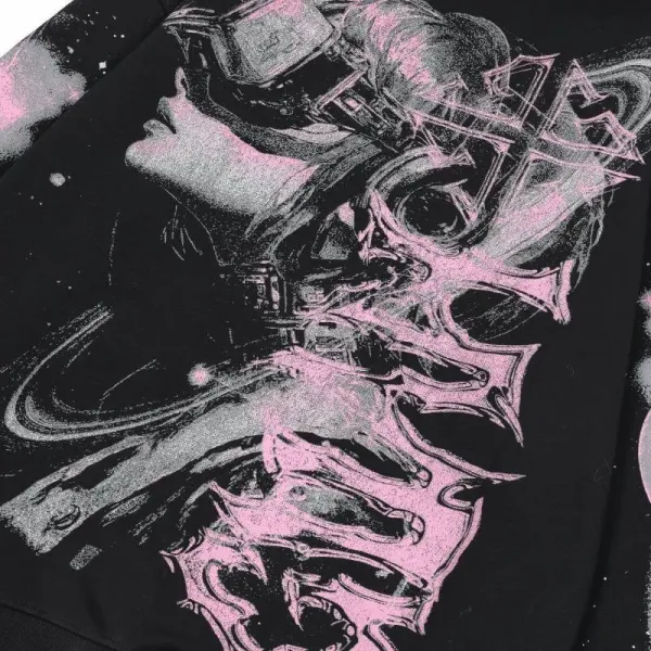 Guapi Cyberpunk Queen Black Pink Graphic Hoodie - 18