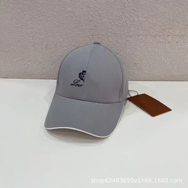 Unbranded Hats Embroidered baseball cap with contrast brim piping product detail image 17