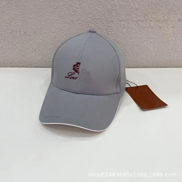 Unbranded Hats Embroidered baseball cap with contrast brim piping product detail image 16