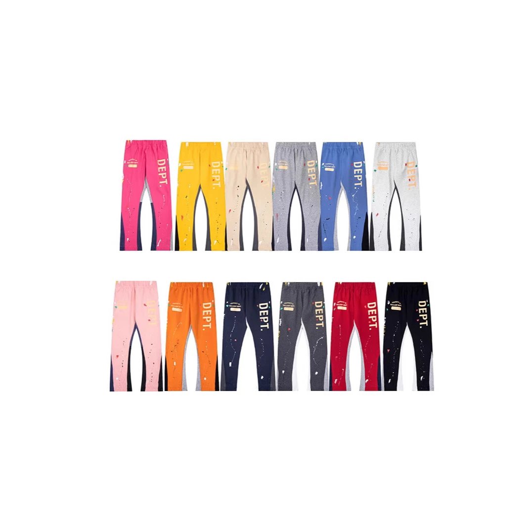 Galerie Dept. Checkered Star Print Distressed Sweatpants Black - 5