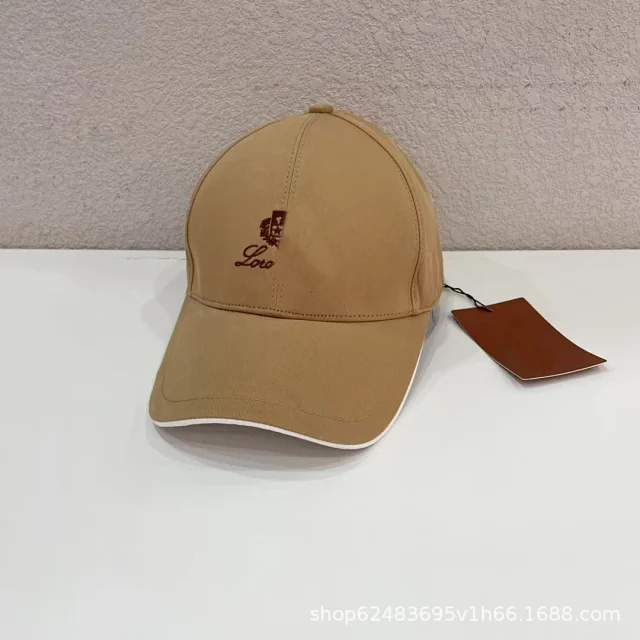 Unbranded Hats Embroidered baseball cap with contrast brim piping product detail image 9