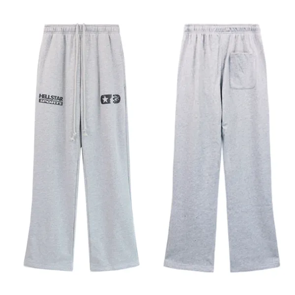 Hellstar x Converse Collaboration Sweatpants Gray - 1