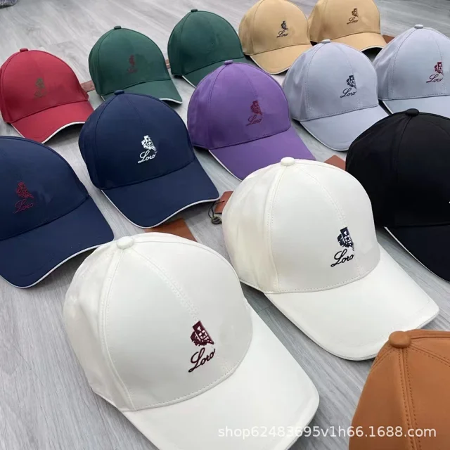 Unbranded Hats Embroidered baseball cap with contrast brim piping product detail image 2