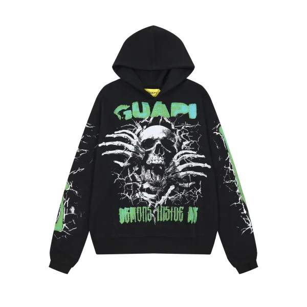 Guapi Cyberpunk Queen Black Pink Graphic Hoodie - 3