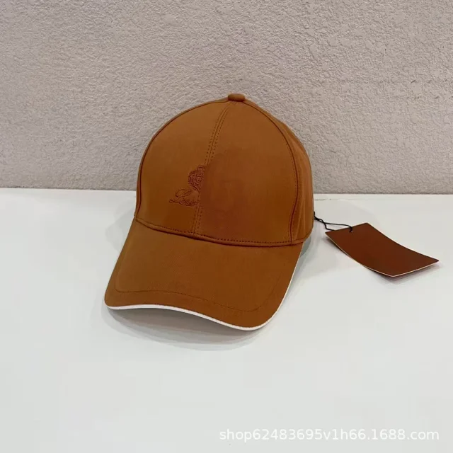 Unbranded Hats Embroidered baseball cap with contrast brim piping product detail image 7