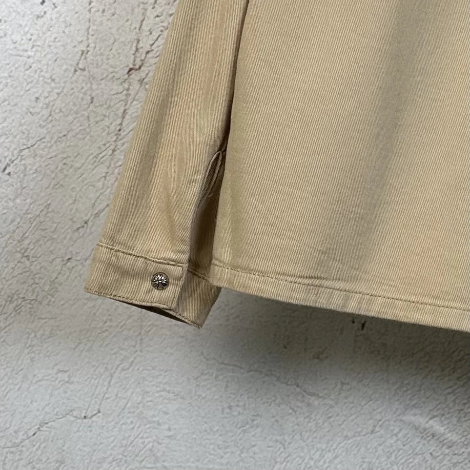 Chrome Hearts x Custom Cross-Embroidered Beige Shirt-Jacket - 11