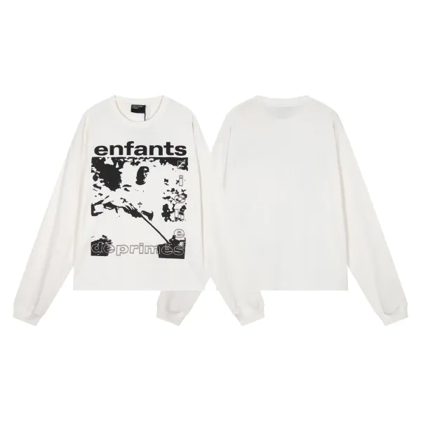 Enfants Riches Déprimés Graphic Long-Sleeve T-Shirt White - 1