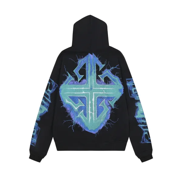 Guapi Cyberpunk Queen Black Pink Graphic Hoodie - 27