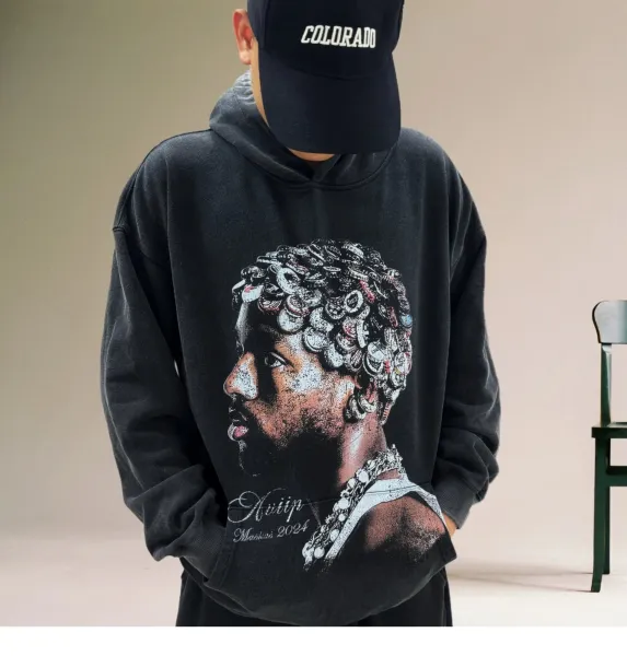 Dead Inside Graphic Hoodie Black - 14