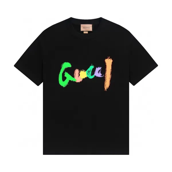 Gucci Graffiti Logo Black T-Shirt - 1