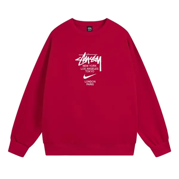Stüssy x Nike City Series Crewneck Sweatshirt Red - 1