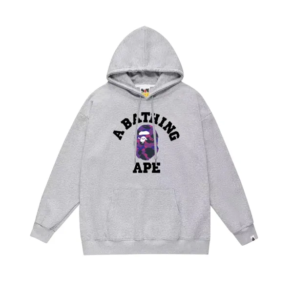 A Bathing Ape Camo Ape Head Hoodie Gray - 1
