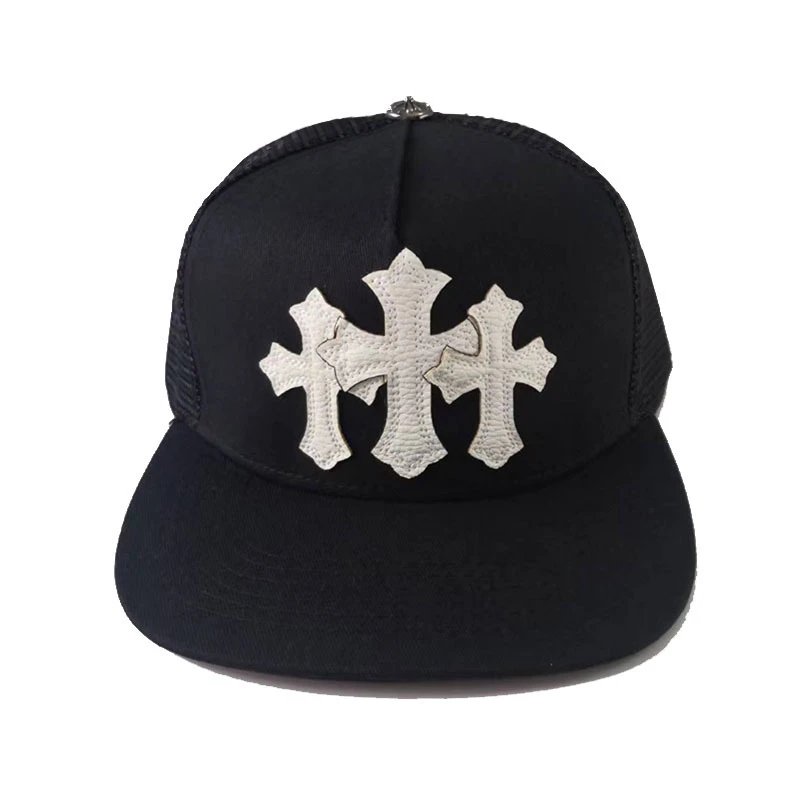Chrome Hearts Triple Cross Pink and White Trucker Hat - 6