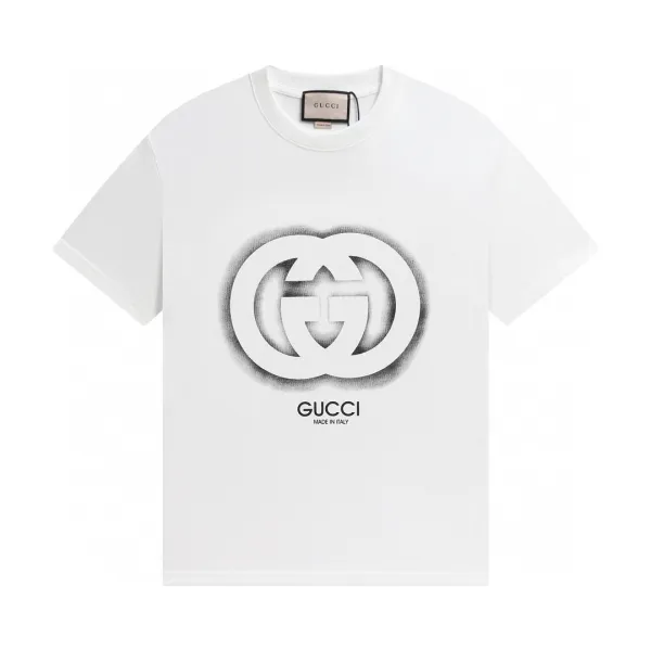 Gucci GG Spray-Paint Logo White T-Shirt - 1