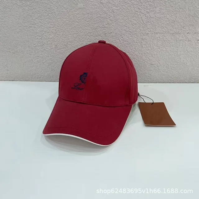 Unbranded Hats Embroidered baseball cap with contrast brim piping product detail image 12