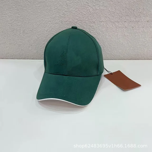Unbranded Hats Embroidered baseball cap with contrast brim piping product detail image 11