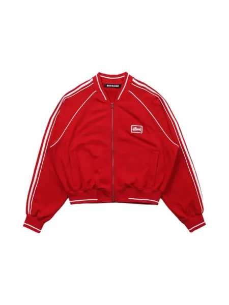 Bad Blood Track Jacket Red White Striped Outerwear - 1