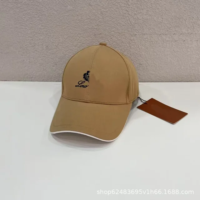 Unbranded Hats Embroidered baseball cap with contrast brim piping product detail image 8