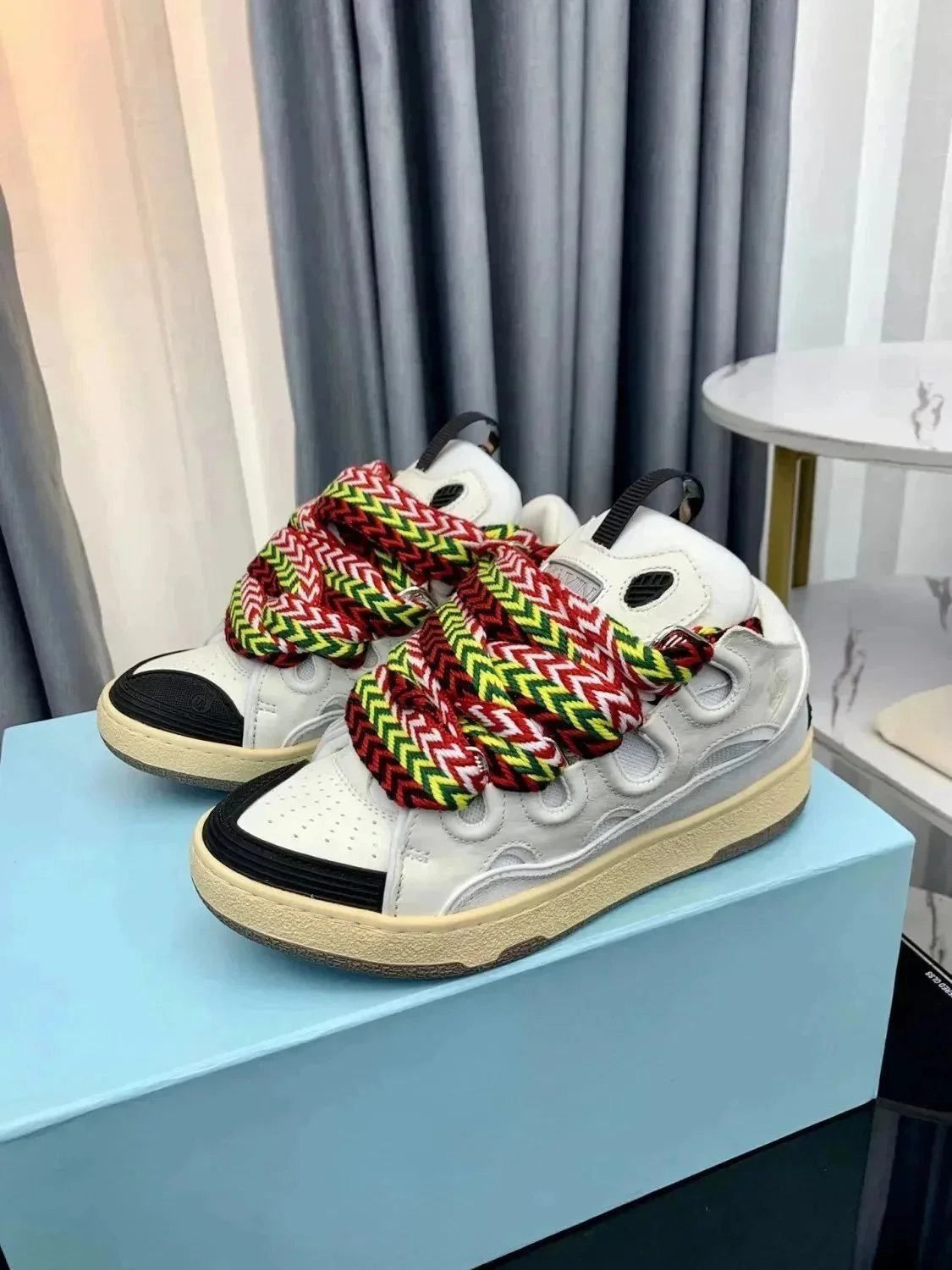 Lanvin Curb Chunky Leather Sneakers product photo 3