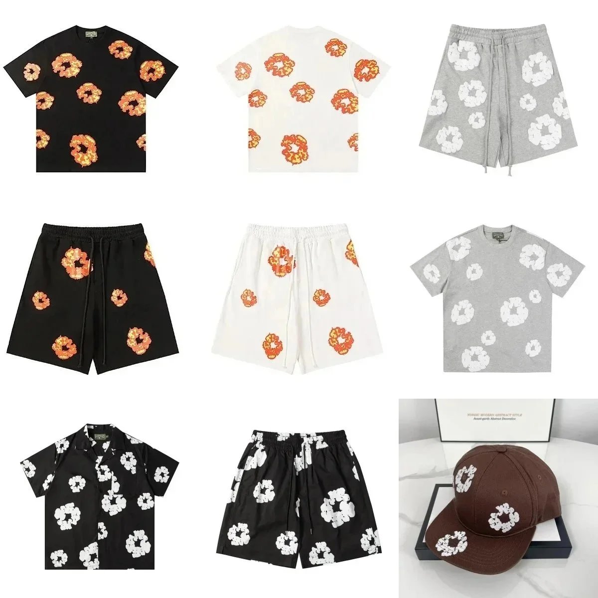 Floral Print T-Shirt/Shorts Se