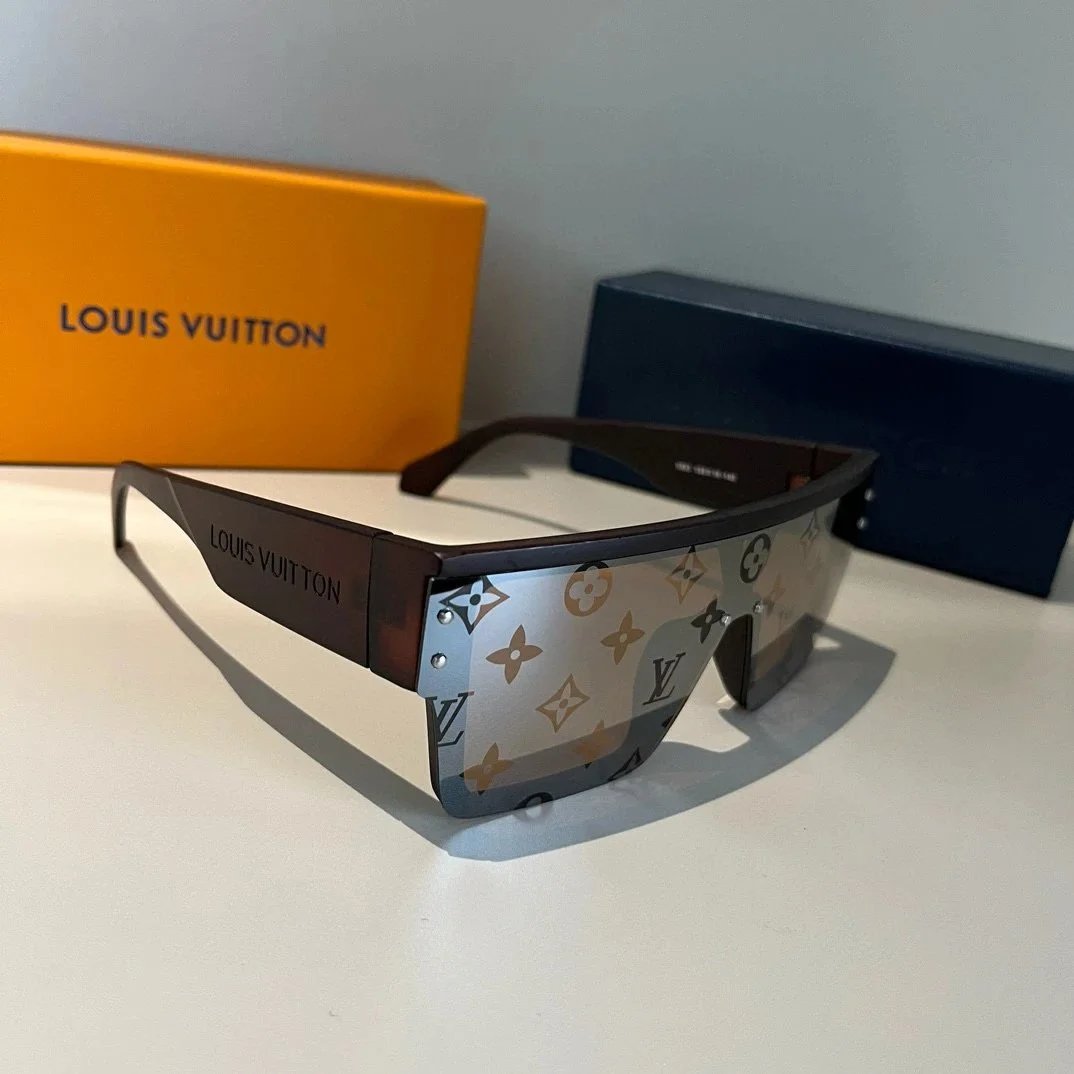 Louis Vuitton Eyewear Monogram shield sunglasses — V02
