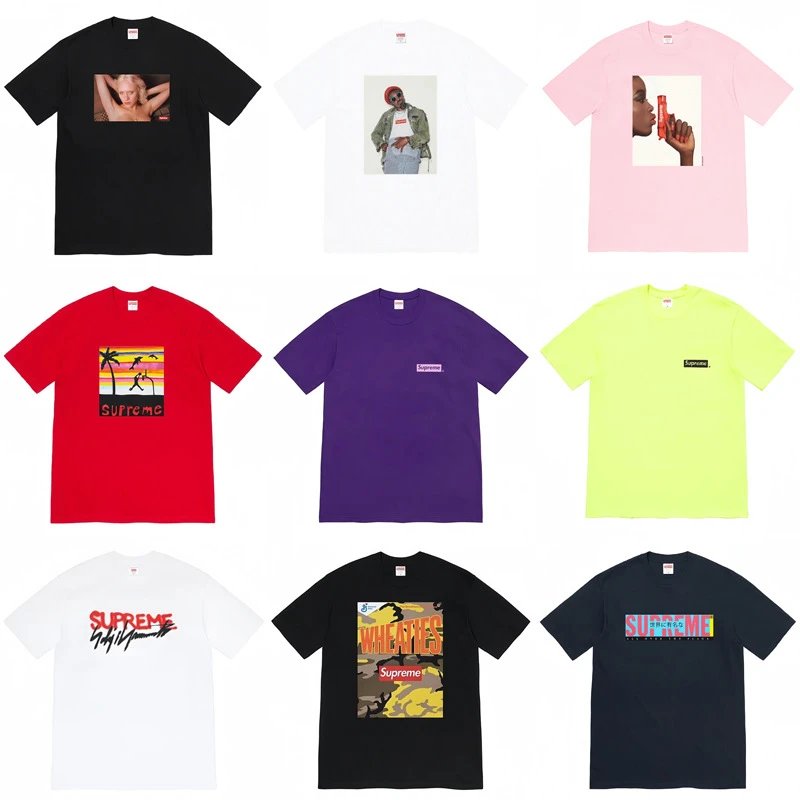 Supreme T-Shirt Collection in Various Colors and Styles