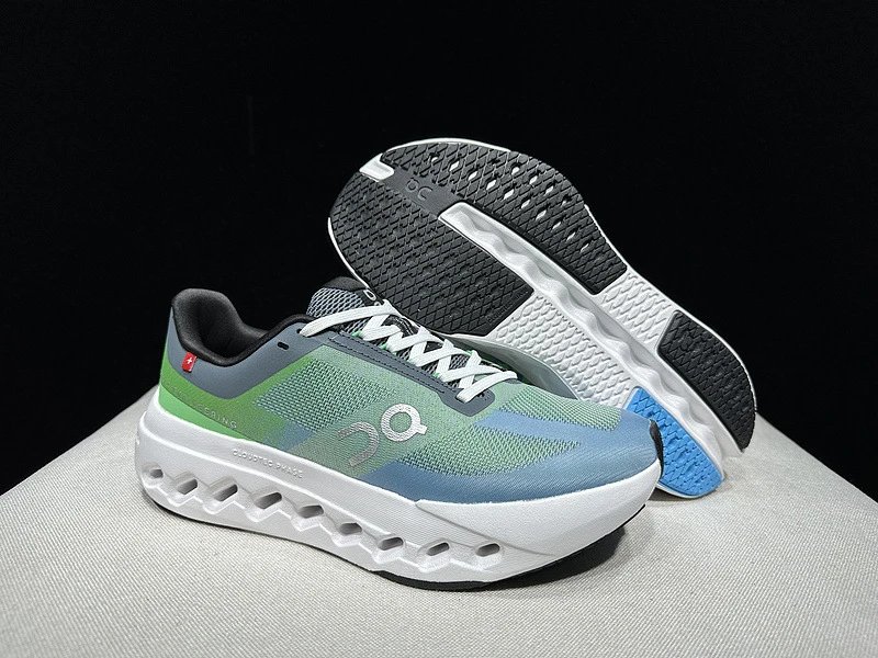 On Cloudmonster Green-Blue Gradient Running Shoes - 1