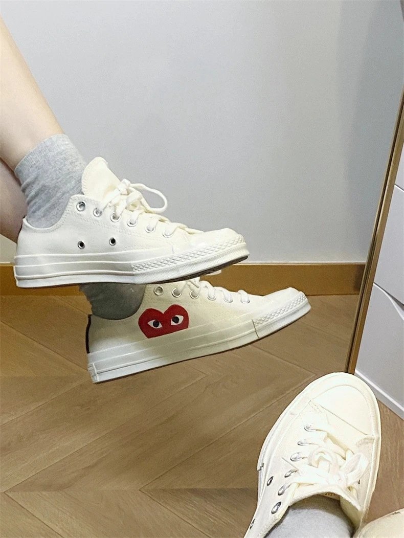 Comme des Garçons Play x Converse Chuck Taylor All Star High Black Red Heart Sneakers - 8