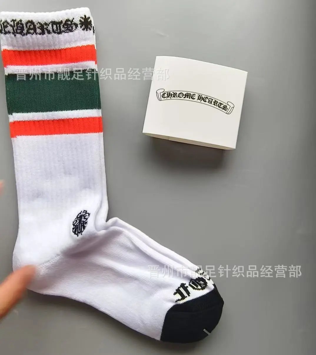 Chrome Hearts Socks Ribbed Crew with Lip Graphic — New embroidery 8